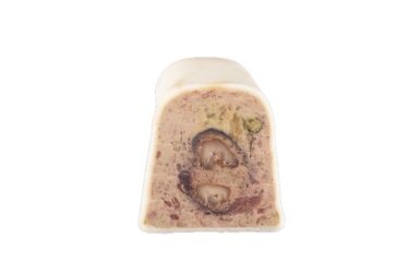 Wildpaté met bospaddenstoel, mignon